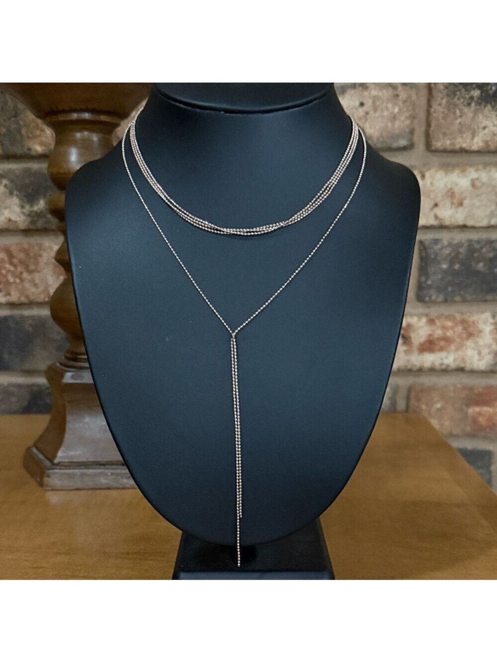 8 Other Reasons 4 strand lariat ball chain necklace